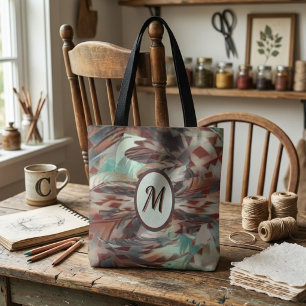 Swirling Southwest Feathers Tote Bag