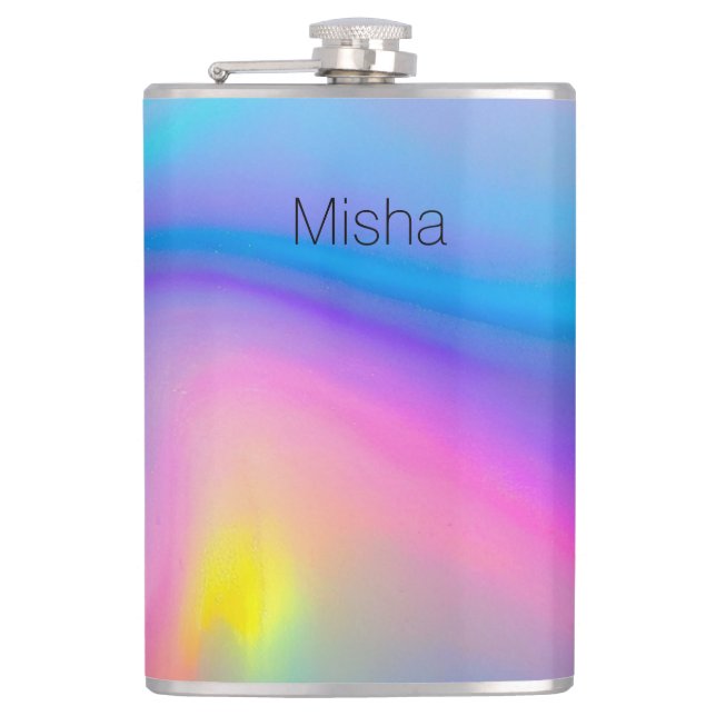 Swirling Spectrum Hip Flask (Front)