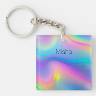 Swirling Spectrum Key Ring