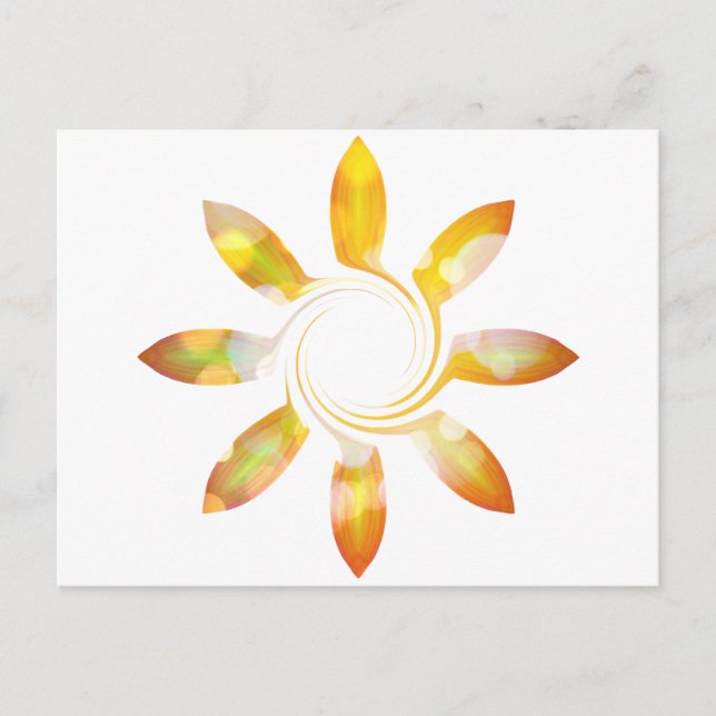 Swirling Sunflower  Postcard (Front)
