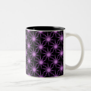 Swirling Suns Mug, Light Purple Two-Tone Coffee Mug