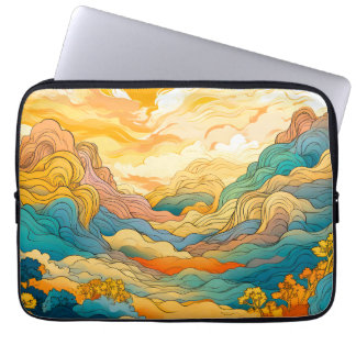 Swirling Trees, Clouds and River Laptop Sleeve