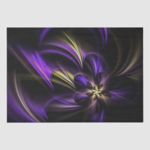 Swirling & Twirling Purple Fractal Flower Tissue Paper