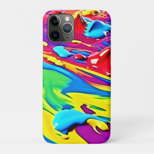 Swirling Vibrant Paint Art iPhone 11 Pro Case