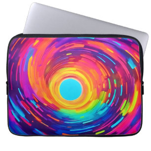 Swirling Vortex Abstract Art Laptop Sleeve