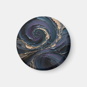 Swirling Vortex Abstract Art Magnet