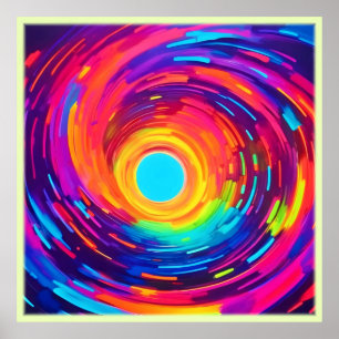 Swirling Vortex Abstract Art Poster