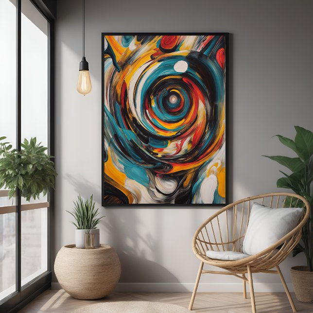 Swirling Vortex Abstract Expressionism Modern Art Poster (Creator Uploaded)