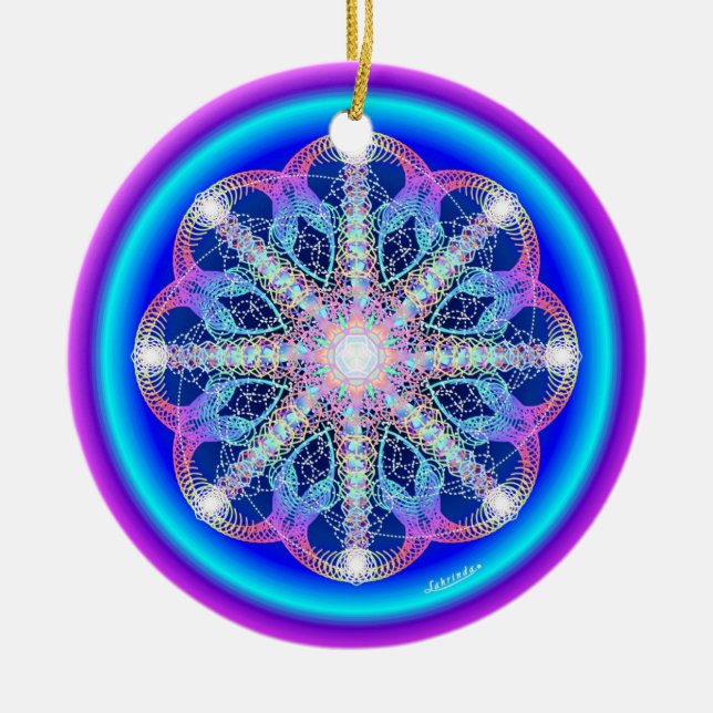 Swirling Vortex/Breathe Ceramic Ornament (Front)
