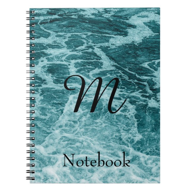 Swirling Water Abstract Custom Notebook (Front)