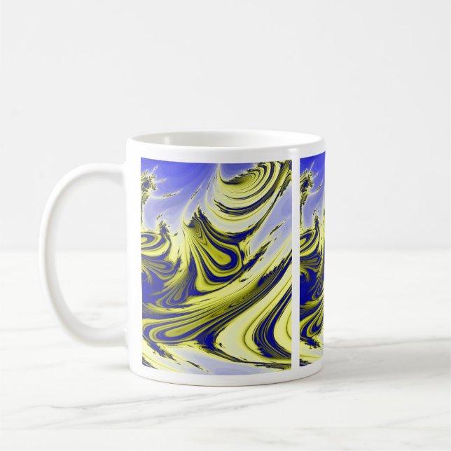 SWIRLING WATER COFFEE MUG (Left)