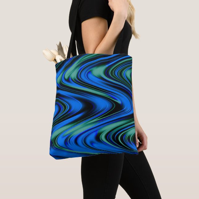 Swirling waves... tote bag (Close Up)