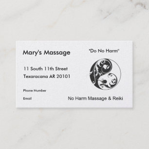 Swirling Yinyang Symbol (black) Appointment Card