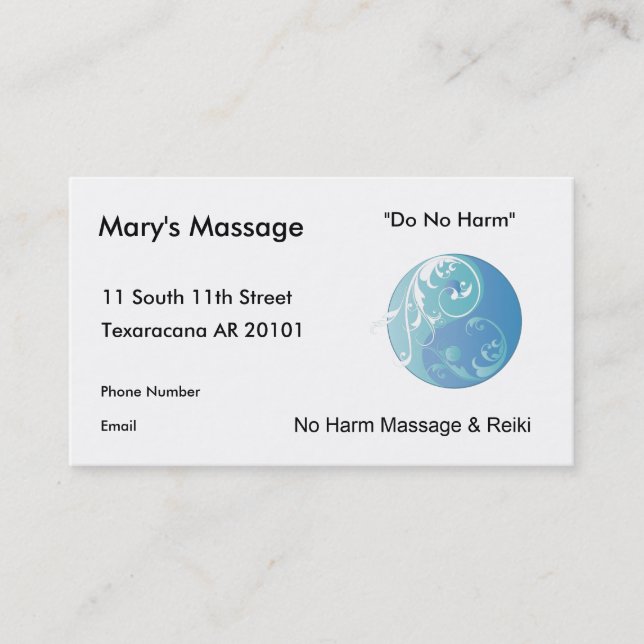 Swirling Yinyang Symbol (Earth) Appointment Card (Front)