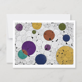 Swirls and Circles postcard