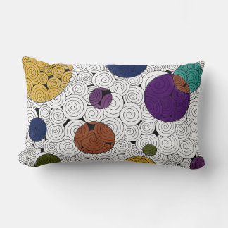 Swirls and Circles Throw Pillow 