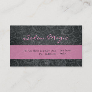 Swirls and ribbon business card