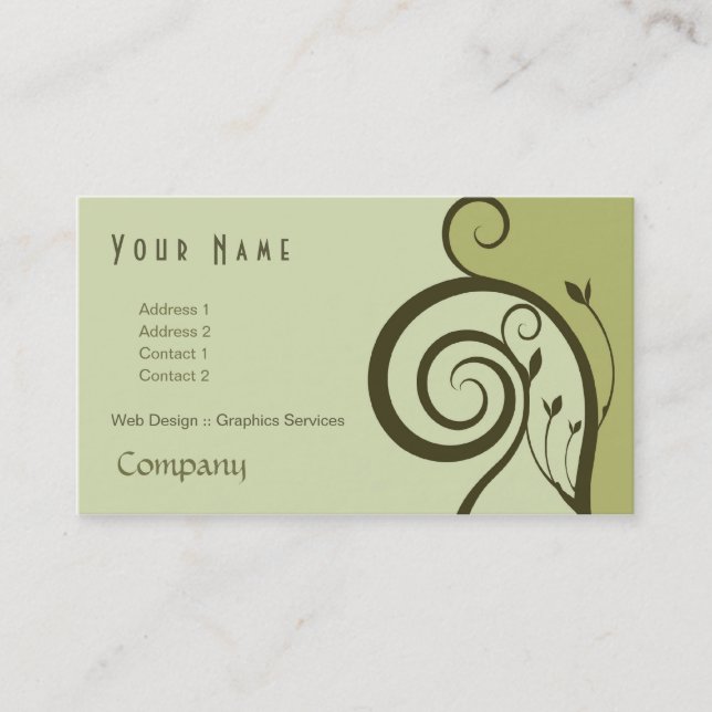 Swirls Business Card (Front)