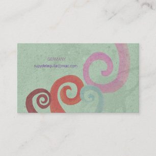 Swirls Business Card mint