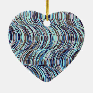 Swirls Ceramic Ornament