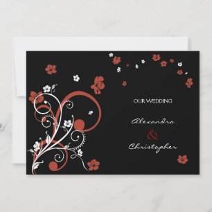 Swirls & Flowers Elegant Wedding Announcement