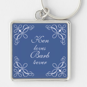 Swirls in Blue Key Chain