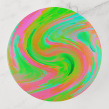 Swirls In Pink And Green