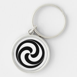 Swirls in shape of ball key ring