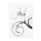 Swirls Initial Wedding RSVP for Square Cards