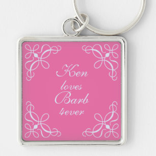 Swirls Key Chain in Candy Pink