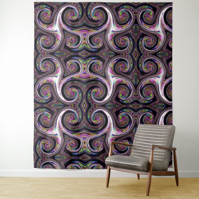 Swirls lightning zoom tapestry (In Situ)