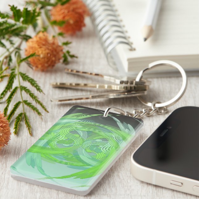 Swirls n Waves Key Ring (Front Right)