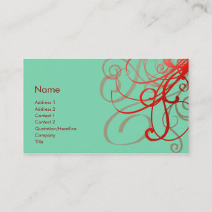Swirls No. 0024 Business Card