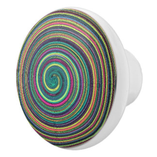 Swirls of Colour Ceramic Drawer/Cabinet Knob