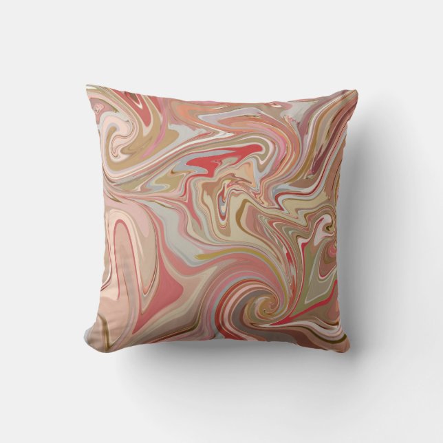 Swirls of Coral Cushion (Front)