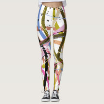 Swirls of Orange Green Blue Black Design 