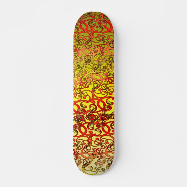 Swirls on Board Skateboard (Front)