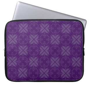 Swirls Patterned Laptop Sleeve: Eggplant Laptop Sleeve