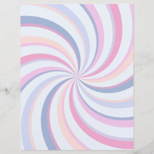 Swirls Pink Blue Peach Scrapbook Paper