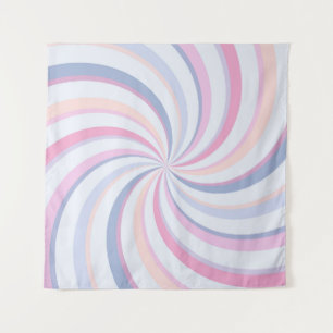 Swirls Pink Blue Peach Tapestry