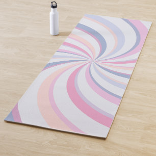 Swirls Pink Blue Peach Yoga Mat