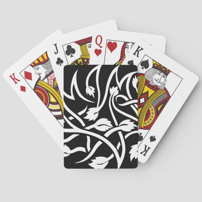 Swirls Tattoo white Playing Cards (Back)