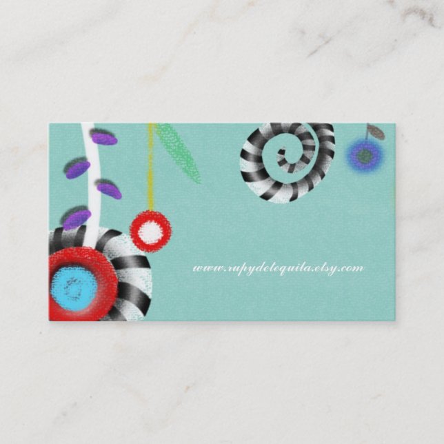 Swirls Template Business Card (Front)