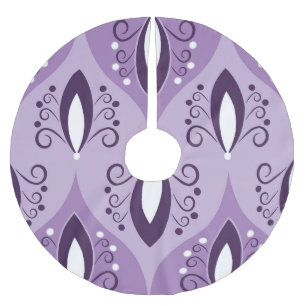 Swirls Vintage Geometric Seamless Art Brushed Polyester Tree Skirt