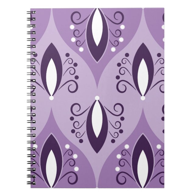Swirls Vintage Geometric Seamless Art Notebook (Front)