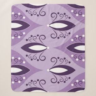 Swirls Vintage Geometric Seamless Art Sherpa Blanket