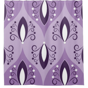 Swirls Vintage Geometric Seamless Art Shower Curtain