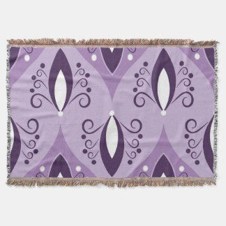 Swirls Vintage Geometric Seamless Art Throw Blanket