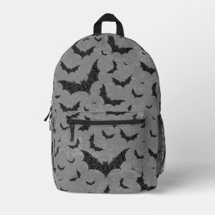 Swirly Bat Swarm Printed Backpack