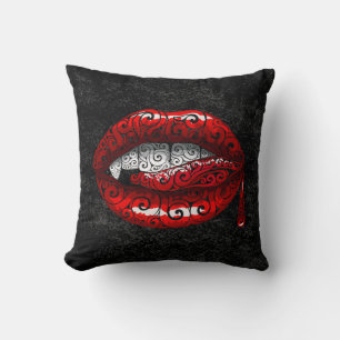 Swirly Bloody Kiss Cushion